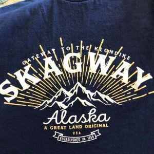 Skagway Alaska Short Sleeved Graphic Tee Shirt Adult Size medium